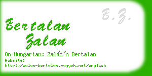 bertalan zalan business card